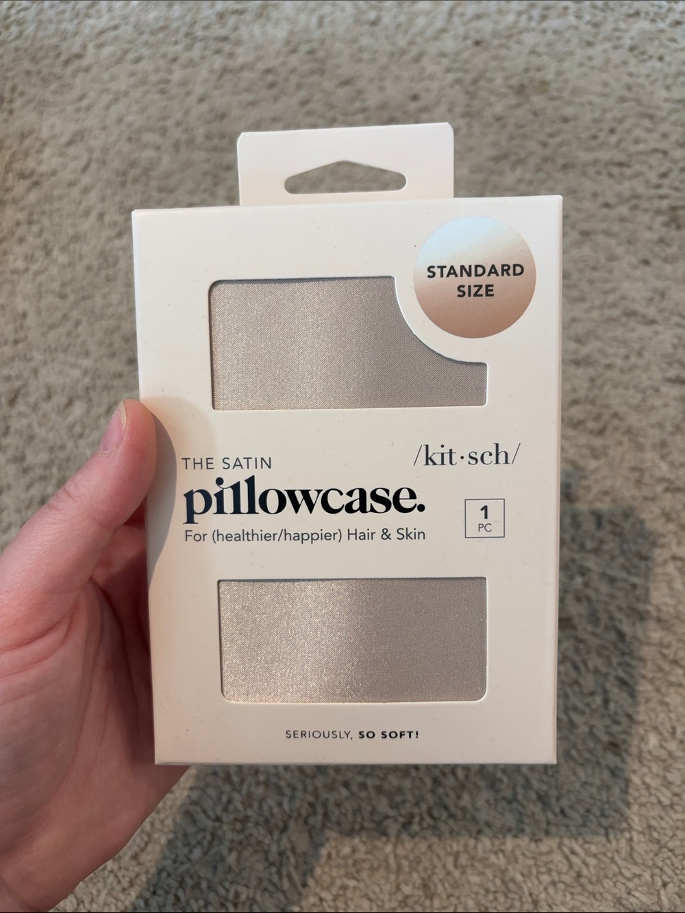 Kitsch Satin Pillowcase - Shimmery Champagne